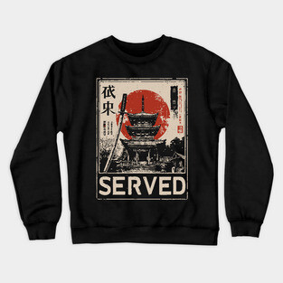 Served Asian Temple | Eastern Philosophy Art Crewneck Sweatshirt