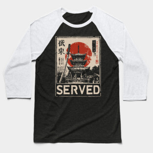 Served Asian Temple | Eastern Philosophy Art Baseball T-Shirt