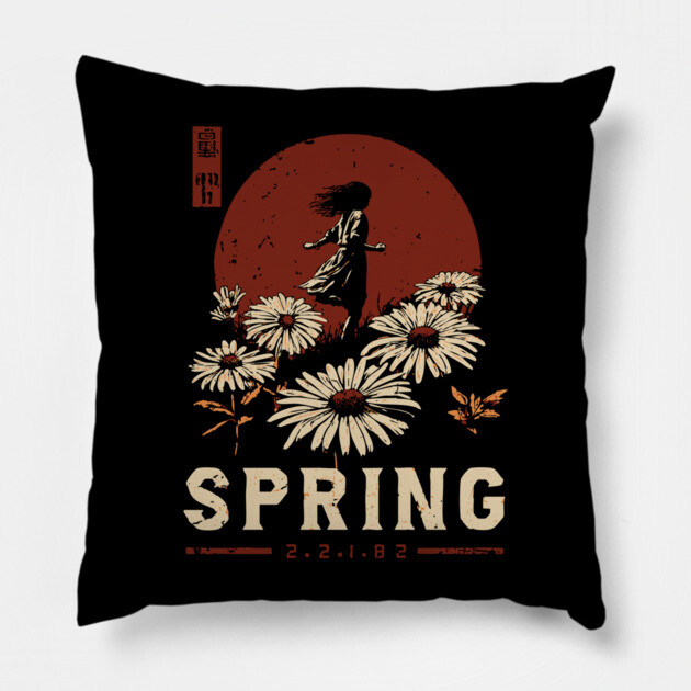Spring Daisy Bloom | Seasonal Rebirth Art Pillow by TuncGK