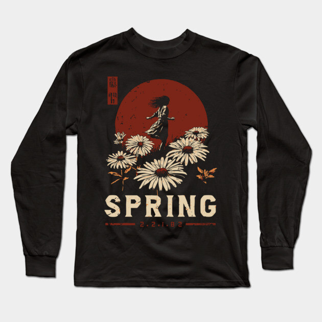 Spring Daisy Bloom | Seasonal Rebirth Art Long Sleeve T-Shirt by TuncGK