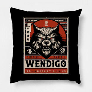 Wendigo Spirit | Native Folklore Horror Art Pillow