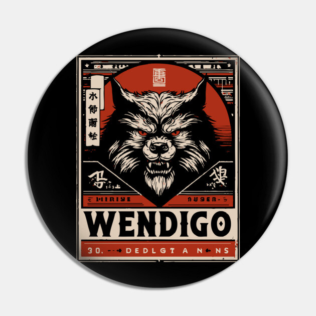 Wendigo Spirit | Native Folklore Horror Art Pin by TuncGK