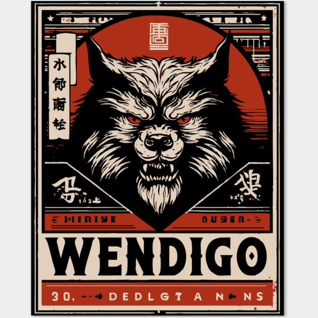 Wendigo Spirit | Native Folklore Horror Art Wall Art by TuncGK