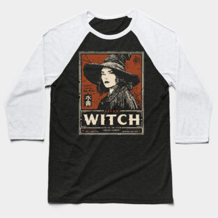 Modern Witch Portrait | Feminine Power Art Baseball T-Shirt