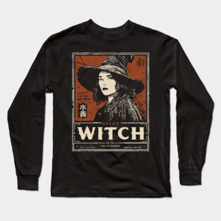 Modern Witch Portrait | Feminine Power Art Long Sleeve T-Shirt