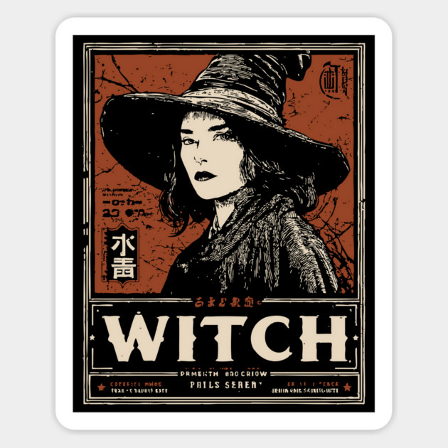 Modern Witch Portrait | Feminine Power Art Magnet by TuncGK