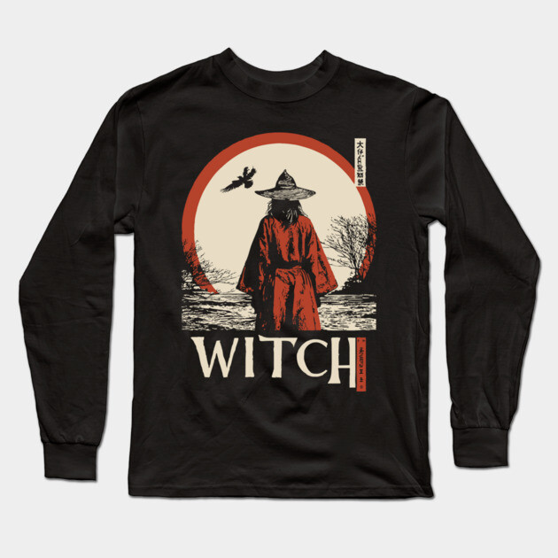 Wandering Witch | Mystical Journey Art Long Sleeve T-Shirt by TuncGK