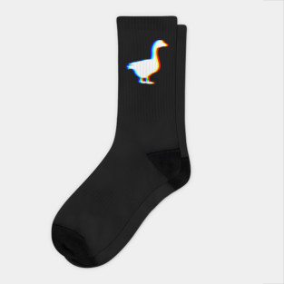 EDM Vaporwave Colorful Porch Goose Techno Rave design Socks