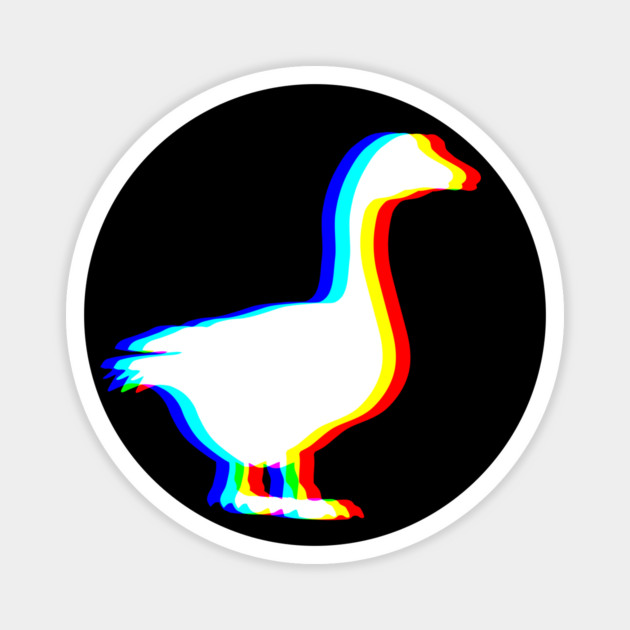 EDM Vaporwave Colorful Porch Goose Techno Rave design Magnet by Luxinda