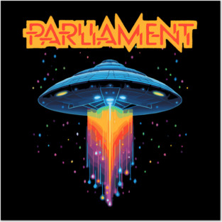 159 Parliament Funkadelic  Mothership Ufo Rock Funk Throwback T-Shirt Posters and Art