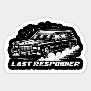 Last Responder // Hearse Retro Design Sticker