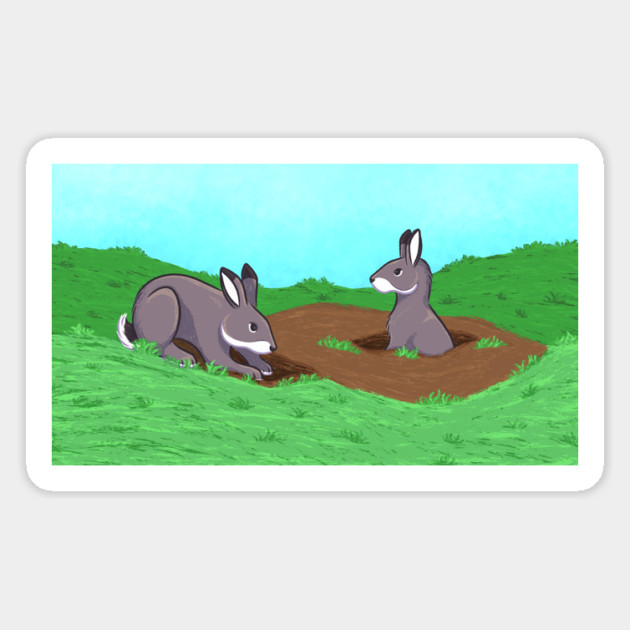 Bunny Burrows Magnet by DeguArts
