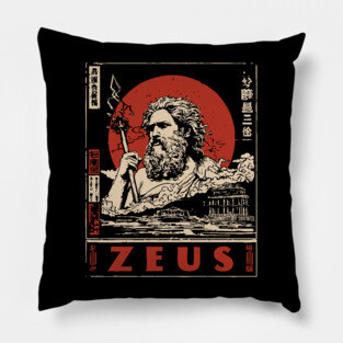 Zeus Thunder God | Greek Mythology Art Pillow