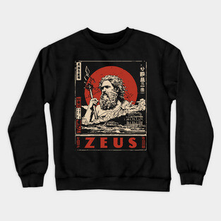 Zeus Thunder God | Greek Mythology Art Crewneck Sweatshirt