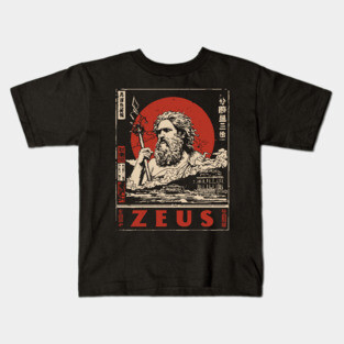 Zeus Thunder God | Greek Mythology Art Kids T-Shirt