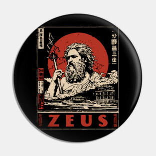 Zeus Thunder God | Greek Mythology Art Pin