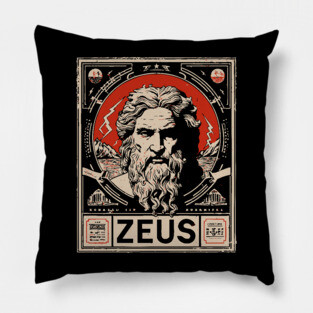 Zeus Portrait | Olympian Wisdom Art Pillow