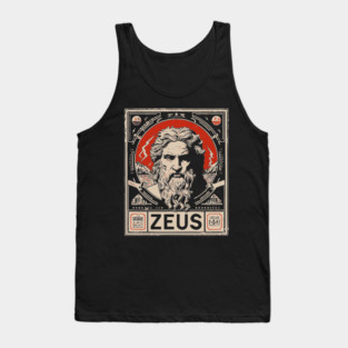 Zeus Portrait | Olympian Wisdom Art Tank Top