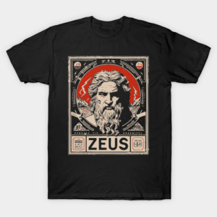 Zeus Portrait | Olympian Wisdom Art T-Shirt