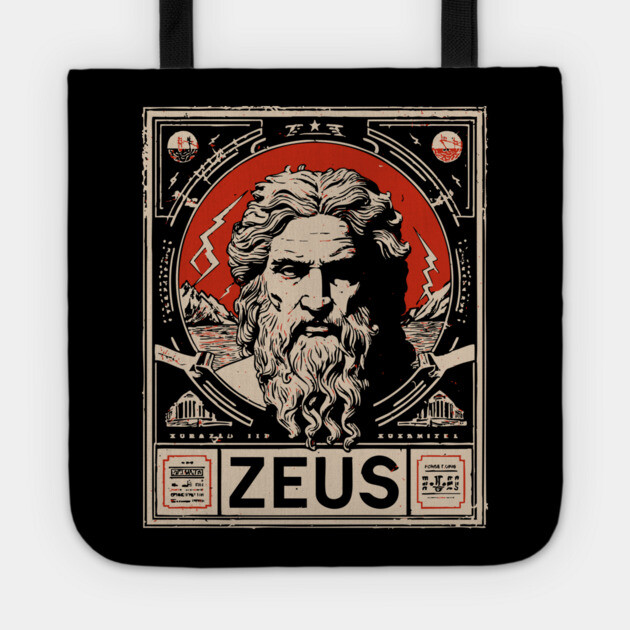 Zeus Portrait | Olympian Wisdom Art Tote by TuncGK