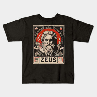 Zeus Portrait | Olympian Wisdom Art Kids T-Shirt