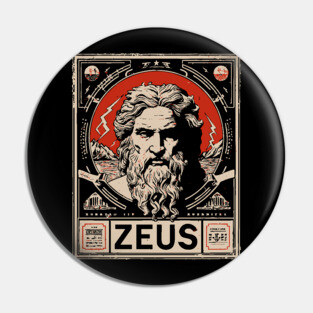 Zeus Portrait | Olympian Wisdom Art Pin