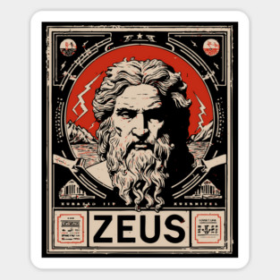 Zeus Portrait | Olympian Wisdom Art Sticker