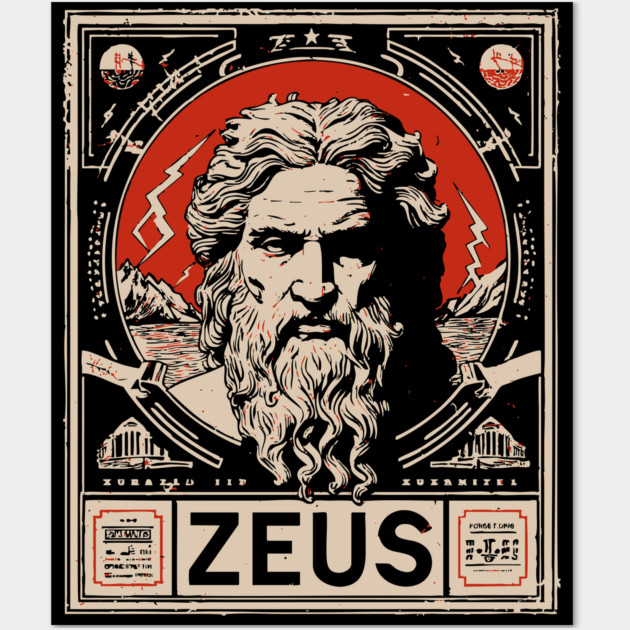 Zeus Portrait | Olympian Wisdom Art Wall Art by TuncGK
