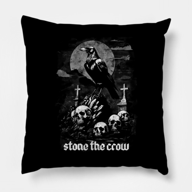STONE THE CROW Pillow by artslaves