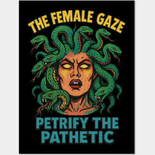 The Female Gaze – Medusa Empowerment Parody Design Posters and Art