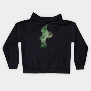 Watercolor Witchy Vibes Silhouette Kids Hoodie