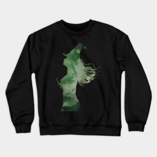 Watercolor Witchy Vibes Silhouette Crewneck Sweatshirt