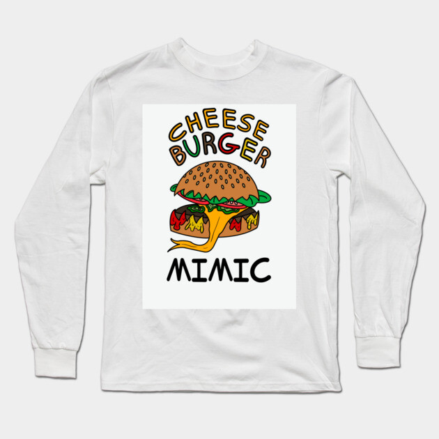 Cheeseburger Mimic Long Sleeve T-Shirt by Lou Johnson