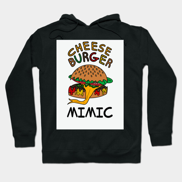 Cheeseburger Mimic Hoodie by Lou Johnson