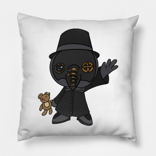 Little Plague Pillow by Lou Johnson