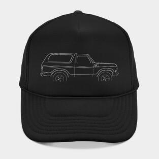 1979 Ford Bronco - profile stencil, white Hat
