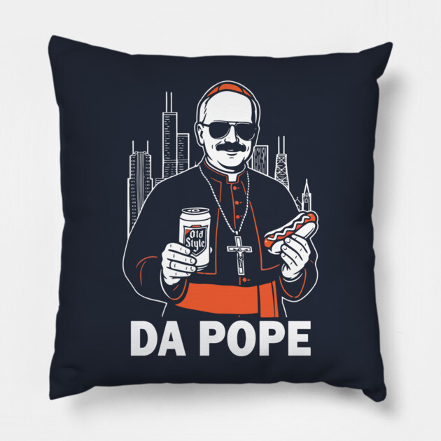 Da Pope Chicago Pillow by Litehouse Tees