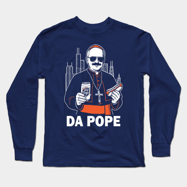Da Pope Chicago Long Sleeve T-Shirt by Litehouse Tees