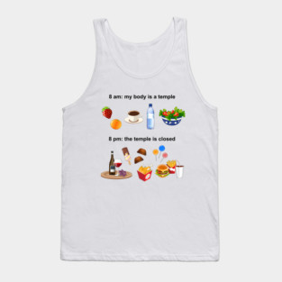 Snack Side Showdown: Health Nuts vs Junk Food Junkies Tank Top