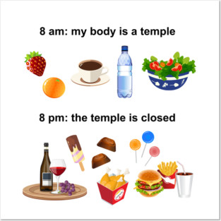 Snack Side Showdown: Health Nuts vs Junk Food Junkies Posters and Art