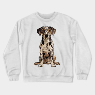 Catahoula Leopard Dog Illustration Crewneck Sweatshirt