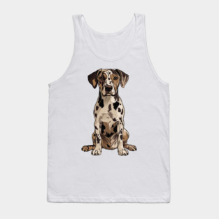 Catahoula Leopard Dog Illustration Tank Top