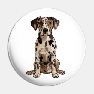 Catahoula Leopard Dog Illustration Pin