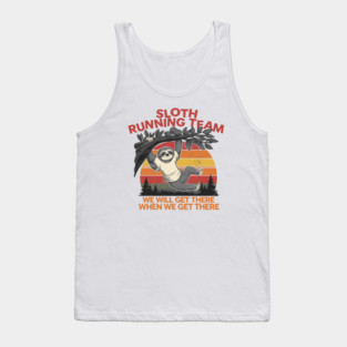 Funny running sloth -  Running team Tank Top