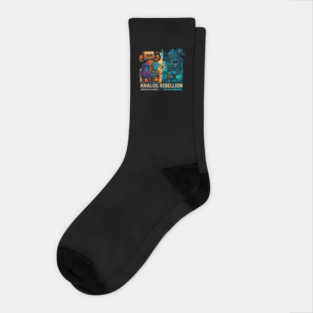 Analog Rebellion – Retro Heroes vs Digital Villains | Epic Nostalgia Showdown Socks
