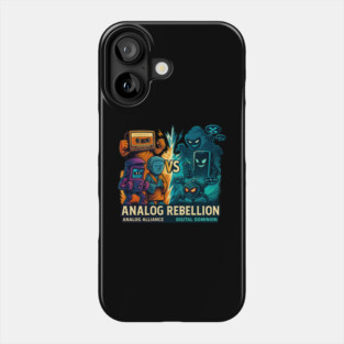 Analog Rebellion – Retro Heroes vs Digital Villains | Epic Nostalgia Showdown Phone Case