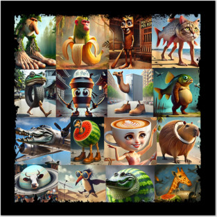 Brainrot Meme Italian For Men Women Kids Girls Boys & Youth Posters and Art