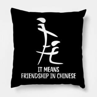 It Means Friendship In Chinese Pillow