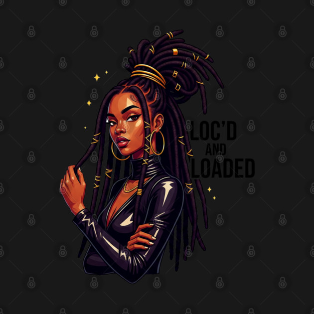 Black Queen Loc'd and Loaded Natural Hair by UrbanLifeApparel