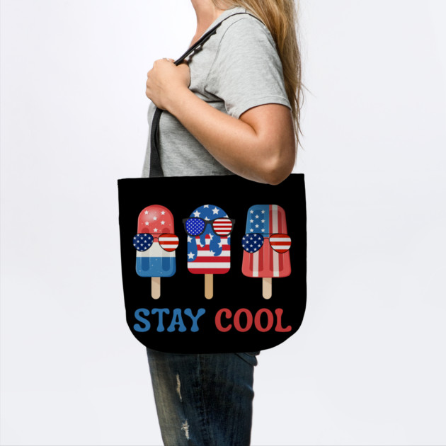 Stay Cool Popsicle 4th July Patriotic American Flag by Creatifly Graphic Tees